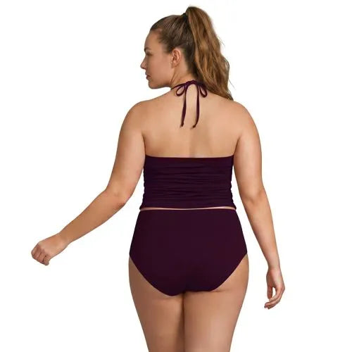 Women's Ruched Halter Midkini Top