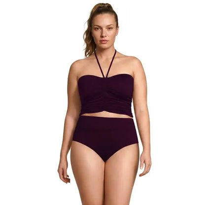 Women's Ruched Halter Midkini Top
