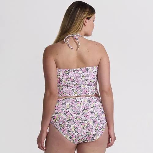 Women's Plus Size Ruched Halter Midkini Top
