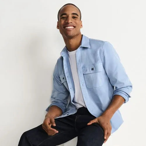 Men's Tall Sun Washed Overshirt