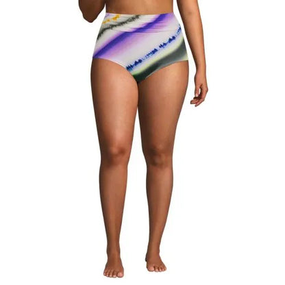Women's Ruched High Waisted Full Coverage Bikini Bottoms