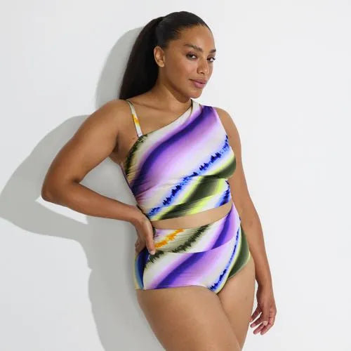 Women's Ruched High Waisted Full Coverage Bikini Bottoms