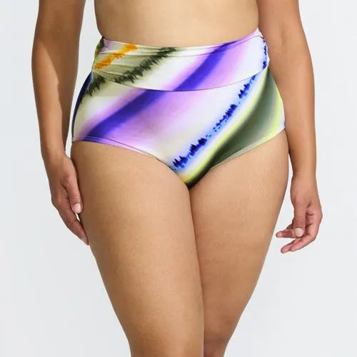 Women's Ruched High Waisted Full Coverage Bikini Bottoms