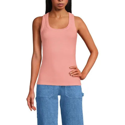 Women's Drapey Rib Fitted Tank Top