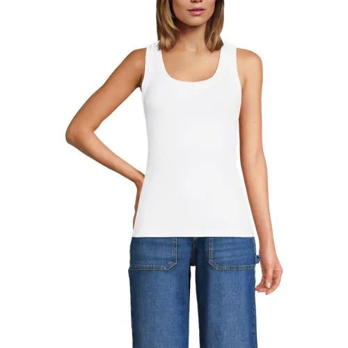 Women's Drapey Rib Fitted Tank Top