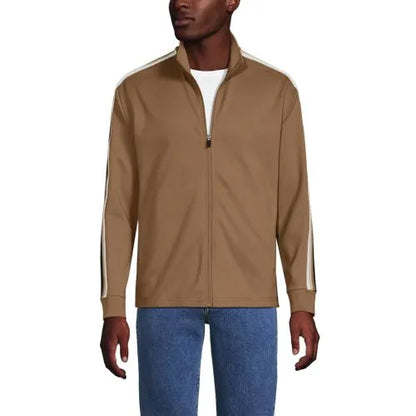 Men's Long Sleeve Knit Twill Track Full Zip