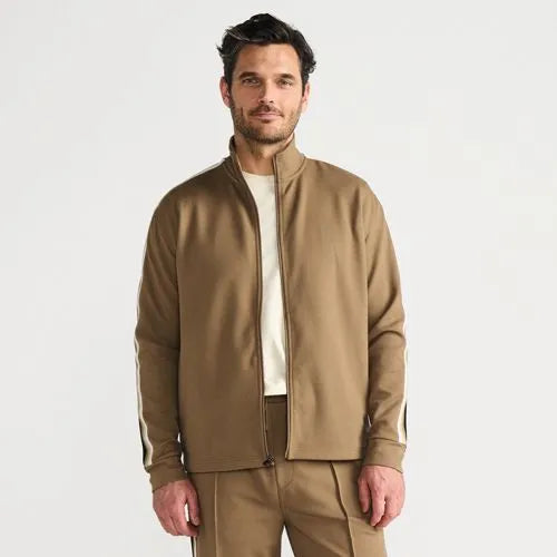 Men's Long Sleeve Knit Twill Track Full Zip