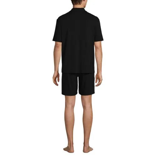 Men's Short Sleeve Cooling Knit Pajama Short Set