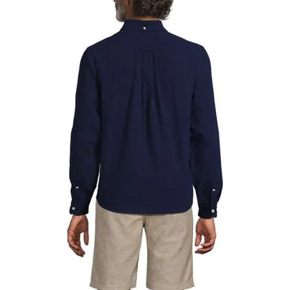 Men's Long Sleeve Seersucker Shirt