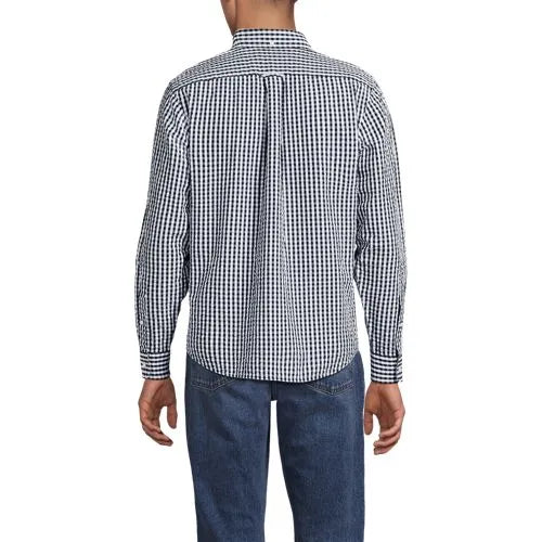 Men's Long Sleeve Seersucker Shirt