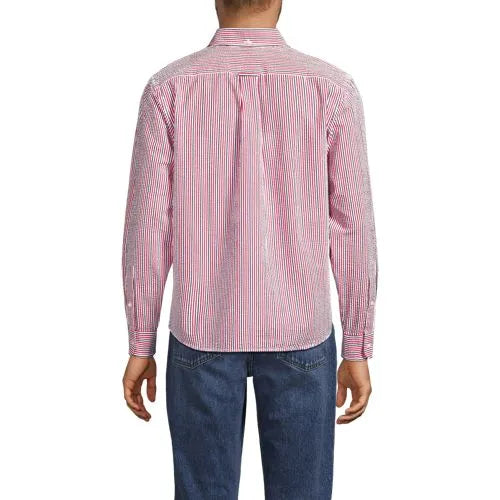 Men's Long Sleeve Seersucker Shirt