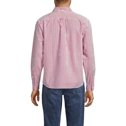 Men's Long Sleeve Seersucker Shirt