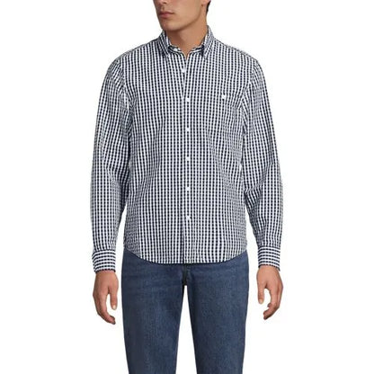 Men's Long Sleeve Seersucker Shirt