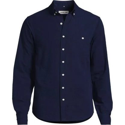 Men's Long Sleeve Seersucker Shirt