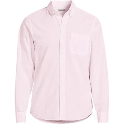 Men's Long Sleeve Seersucker Shirt
