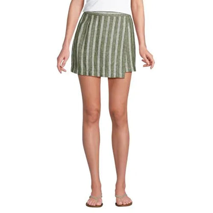 Women's Linen Above the Knee Skort