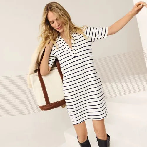 Women's Starfish Elbow Sleeve Polo Dress