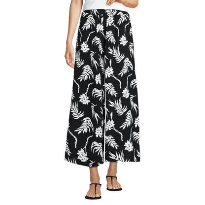 Women's Creaseless High Rise Palazzo Crop Pants