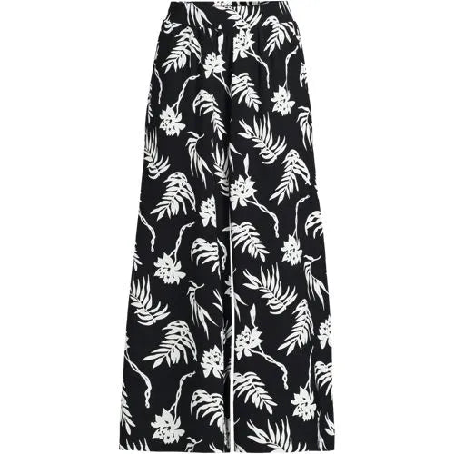Women's Creaseless High Rise Palazzo Crop Pants