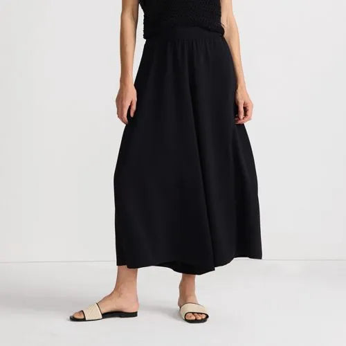 Women's Creaseless High Rise Palazzo Crop Pants