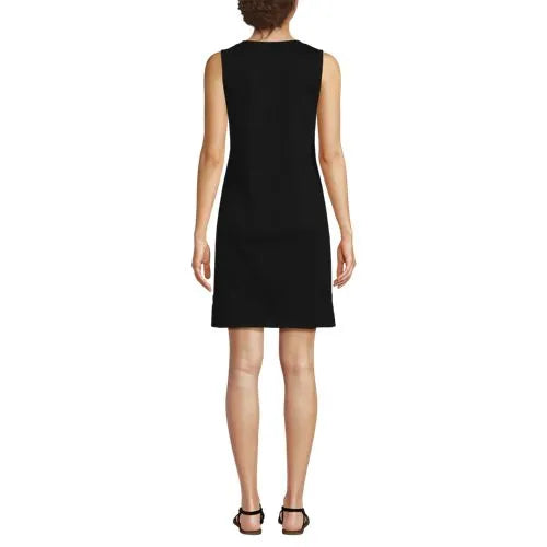 Women's Cotton Jersey Notch Neck Dress