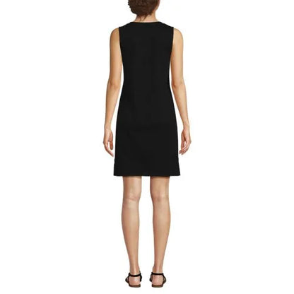 Women's Cotton Jersey Notch Neck Dress