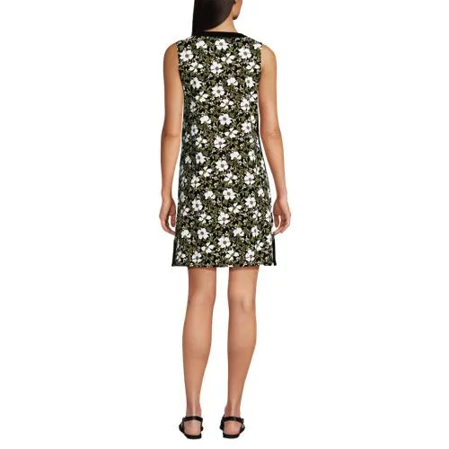 Women's Cotton Jersey Notch Neck Dress