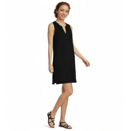 Women's Cotton Jersey Notch Neck Dress