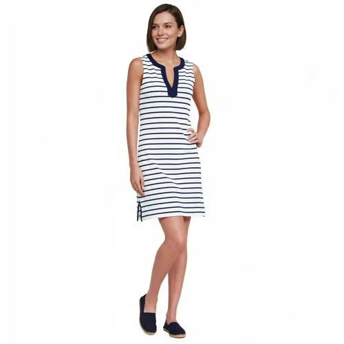 Women's Cotton Jersey Notch Neck Dress