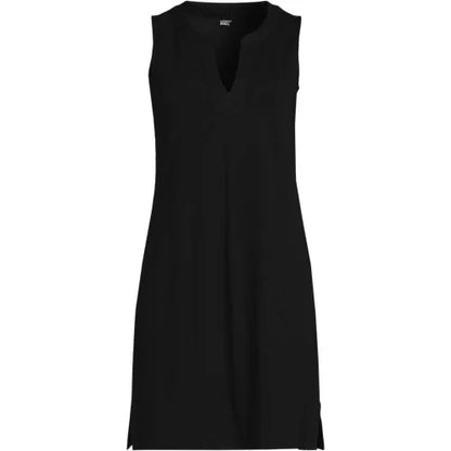 Women's Cotton Jersey Notch Neck Dress