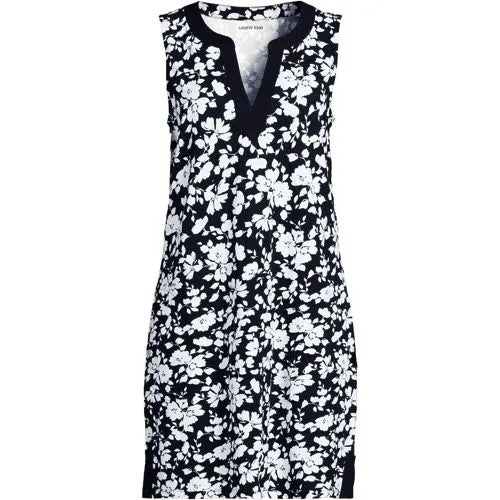 Women's Cotton Jersey Notch Neck Dress