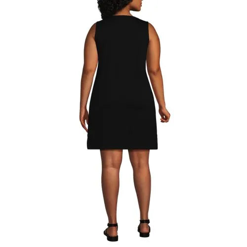 Women's Cotton Jersey Notch Neck Dress
