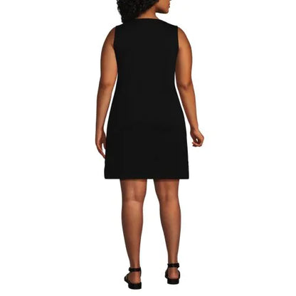 Women's Cotton Jersey Notch Neck Dress