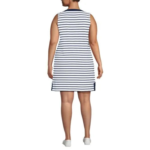 Women's Cotton Jersey Notch Neck Dress