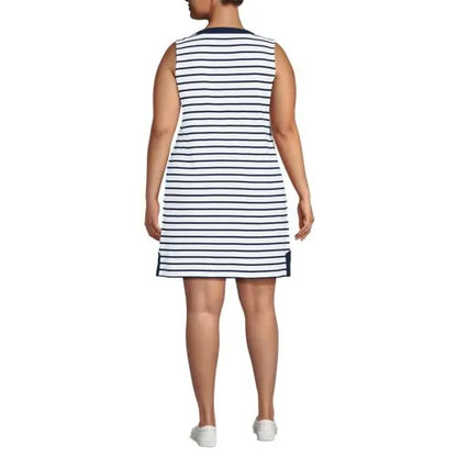 Women's Cotton Jersey Notch Neck Dress