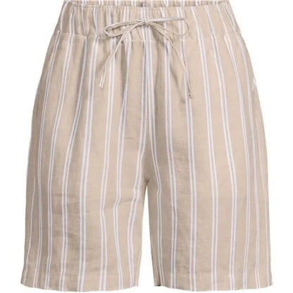 Women's Linen High Rise Pull On 7" Shorts