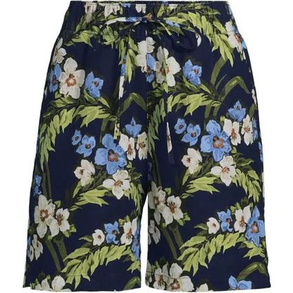 Women's Linen High Rise Pull On 7" Shorts