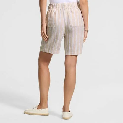 Women's Linen High Rise Pull On 7" Shorts