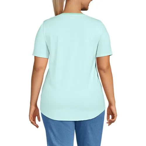 Women's Short Sleeve Power Performance Scoop Neck Curved Hem Tunic Tee