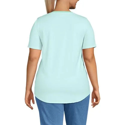 Women's Short Sleeve Power Performance Scoop Neck Curved Hem Tunic Tee