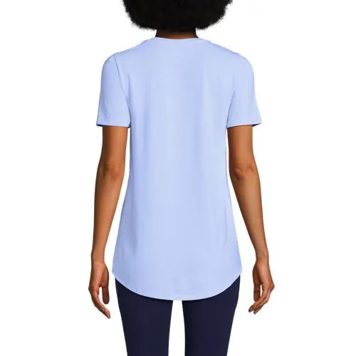 Women's Short Sleeve Power Performance Scoop Neck Curved Hem Tunic Tee