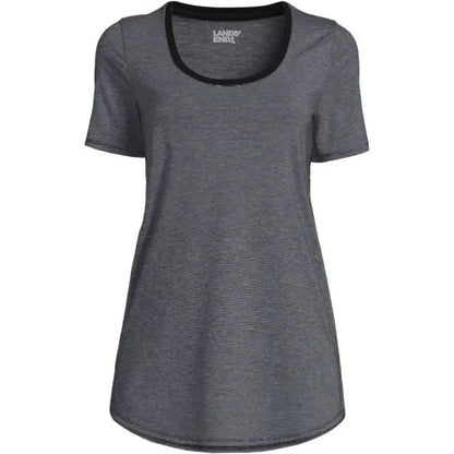 Women's Short Sleeve Power Performance Scoop Neck Curved Hem Tunic Tee
