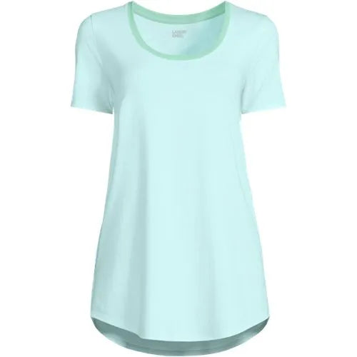 Women's Short Sleeve Power Performance Scoop Neck Curved Hem Tunic Tee