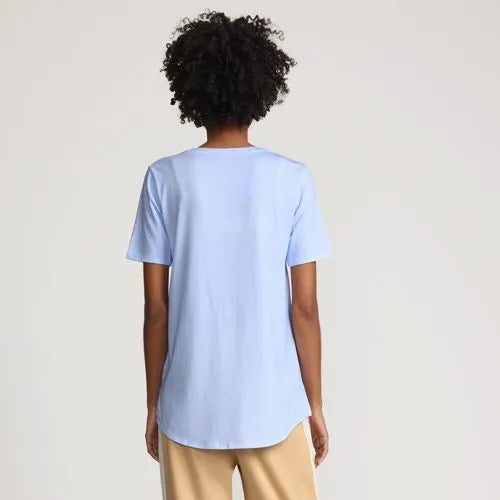 Women's Short Sleeve Power Performance Scoop Neck Curved Hem Tunic Tee