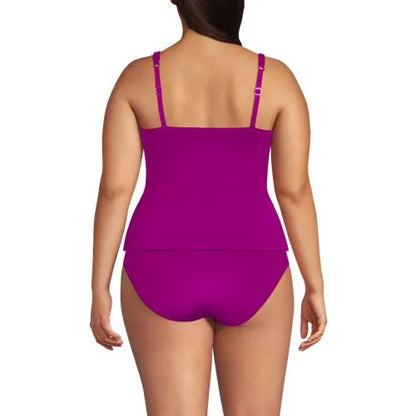 Women's Plus Size Macrame Tankini Top