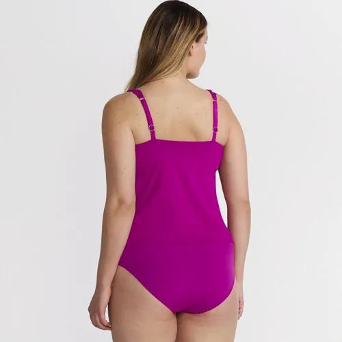 Women's Plus Size Macrame Tankini Top
