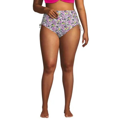 Women's Plus Size High Waisted Adjustable Bikini Bottoms