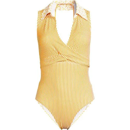 Women's Polo High Leg One Piece Swimsuit