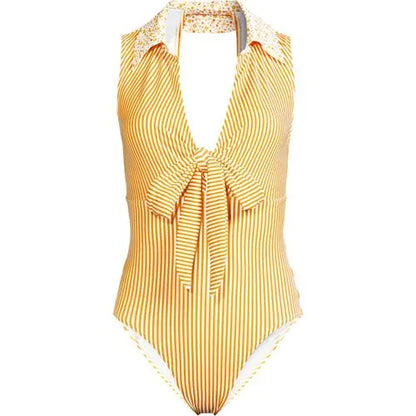 Women's Polo High Leg One Piece Swimsuit