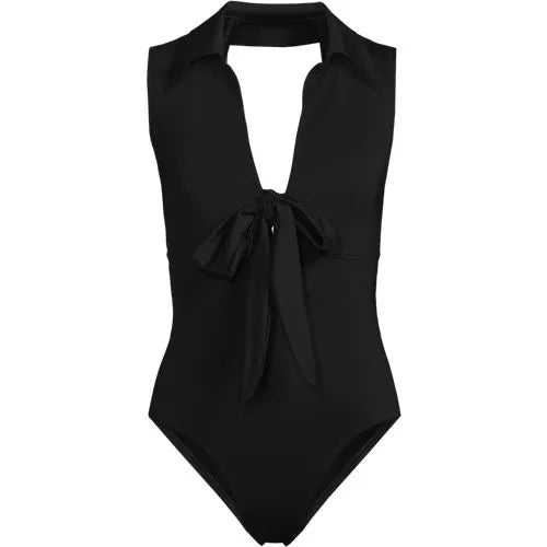 Women's Polo High Leg One Piece Swimsuit